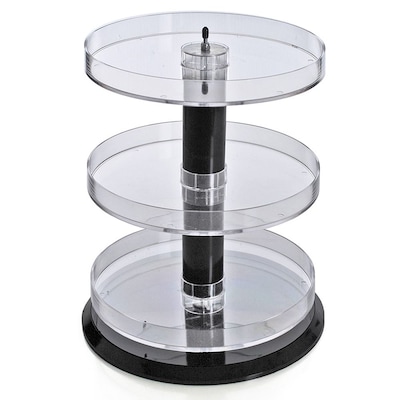 Azar Displays Three Tier Acrylic Open Round Tray