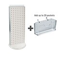 Azar Displays 8 x 21 Pegboard Counter Gift Card Holder White