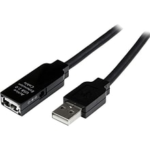 Startech 32.81 USB 2.0 M/F Active Extension Cable; Black