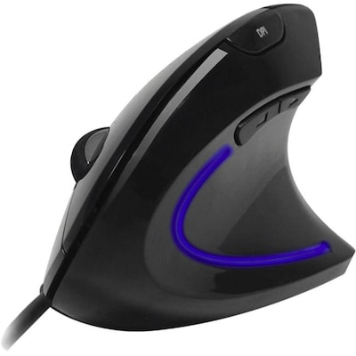 Adesso® iMouse E1 Vertical Ergonomic Illuminated USB Mouse; Glossy Black