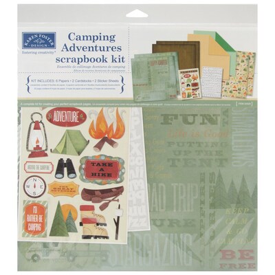 Karen Foster Camping Adventures Scrapbook Page Kit, 12 x 12