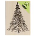Hero Arts® 3 1/4 x 2 1/4 Wood Mounted Rubber Stamp, Pen & Ink Christmas Tree