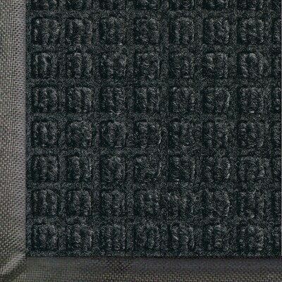 M+A Matting WaterHog Squares Classic Mat, Universal Cleated, 3 x 10, Charcoal (20054310070)