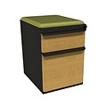 Marvel® Zapf® Dark Neutral Solar Oak Front 19 Box/File Mobile Pedestal W/ Seat, Fennel