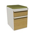 Marvel® Zapf® Featherstone Solar Oak Front 19 Box/File Mobile Pedestal W/ Seat, Fennel