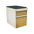 Marvel® Zapf® Pumice Solar Oak Front 23 Box/File Mobile Pedestal W/ Seat, Iris