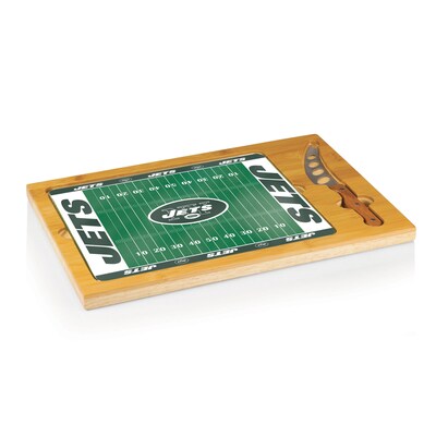 Picnic Time® NFL Licensed Icon New York Jets Digital Print Cutting Board; Natural Wood