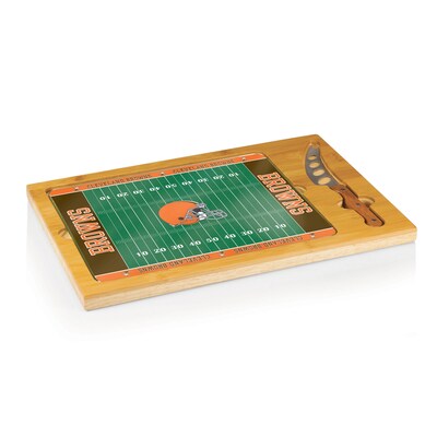 Picnic Time® NFL Licensed Icon Cleveland Browns Digital Print Cutting Board; Natural Wood