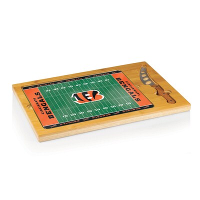 Picnic Time® NFL Licensed Icon Cincinnati Bengals Digital Print Cutting Board; Natural Wood