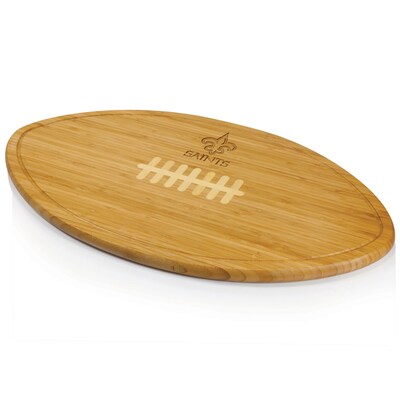 Picnic Time® NFL Licensed Kickoff New Orleans Saints Engraved Cutting Board; Natural Wood