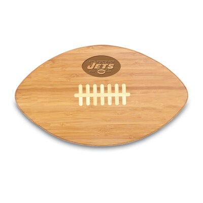 Picnic Time® NFL Licensed Touchdown Pro! New York Jets Engraved Cutting Board; Natural