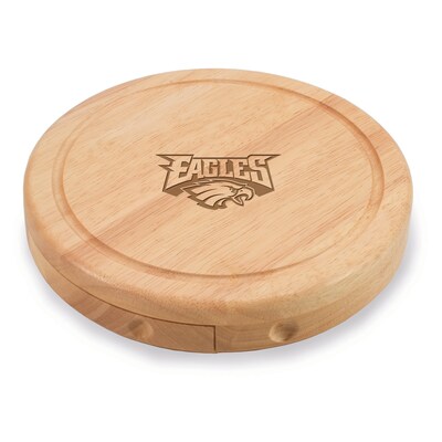 Picnic Time® NFL Licensed Brie Philadelphia Eagles Engraved Cheese Board Set W/Tools; Wood/Brown