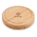 Picnic Time® NFL Licensed Brie New Orleans Saints Engraved Cheese Board Set W/Tools; Wood/Brown