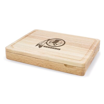 Picnic Time® NFL Licensed Asiago Washington Redskins Engraved Cutting Board W/Tools; Natural Wood