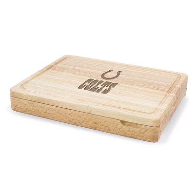 Picnic Time® NFL Licensed Asiago Indianapolis Colts Engraved Cutting Board W/Tools; Natural Wood