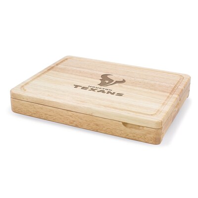 Picnic Time® NFL Licensed Asiago Houston Texans Engraved Cutting Board W/Tools; Natural Wood