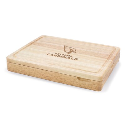Picnic Time® NFL Licensed Asiago Arizona Cardinals Engraved Cutting Board W/Tools; Natural Wood
