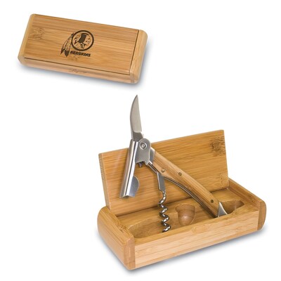 Picnic Time® NFL Licensed Elan Washington Redskins Engraved Corkscrew With Box; Bamboo