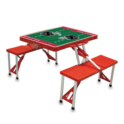 Picnic Time® NFL Licensed Atlanta Falcons Digital Print ABS Plastic Sport Picnic Table, Red