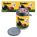 Picnic Time® NFL Licensed Pittsburgh Steelers Digital Print Polyethylene Can Cooler, White/Gray