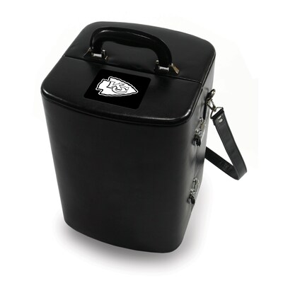 Picnic Time® NFL Licensed Manhattan Kansas City Chiefs Engraved Cocktail Tool Case; Black