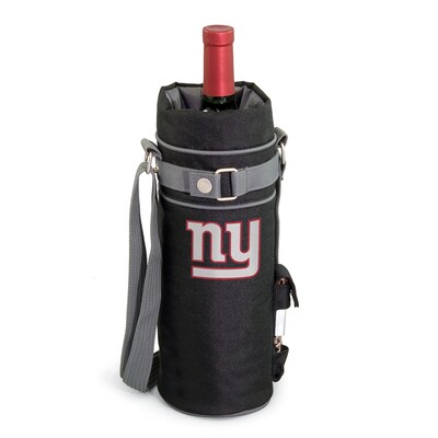 Picnic Time® NFL Licensed New York Giants Digital Print Polyester Insulated Wine Sack, Black