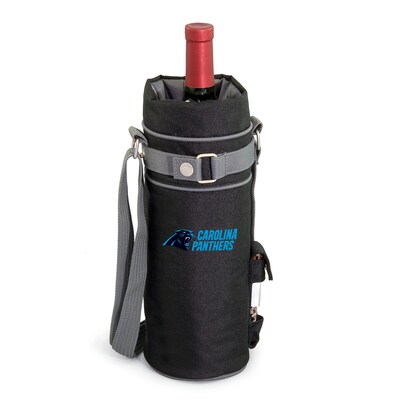 Picnic Time® NFL Licensed Carolina Panthers Digital Print Polyester Insulated Wine Sack, Black