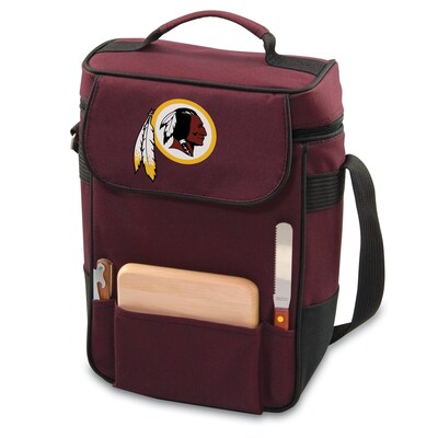 Picnic Time® NFL Licensed Duet Washington Redskins Digital Print Wine Picnic Tote, Burgundy