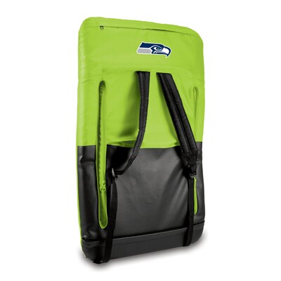 Picnic Time® NFL Licensed Ventura Seattle Seahawks Digital Print Polyester Portable Seat, Lime