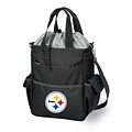 Picnic Time® NFL Licensed Activo Pittsburgh Steelers Digital Print Polyester Cooler Tote, Black