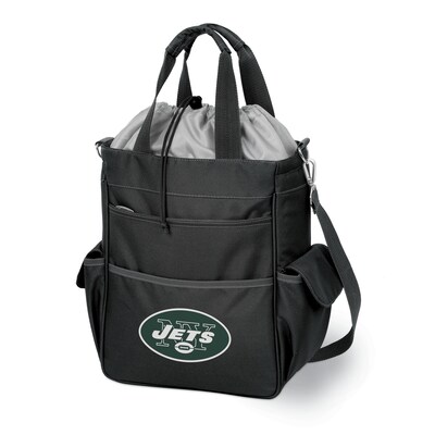 Picnic Time® NFL Licensed Activo New York Jets Digital Print Polyester Cooler Tote, Black