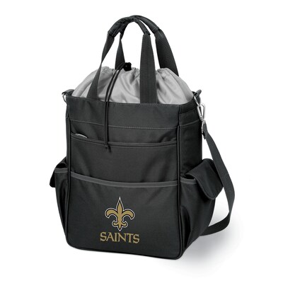 Picnic Time® NFL Licensed Activo New Orleans Saints Digital Print Polyester Cooler Tote, Black