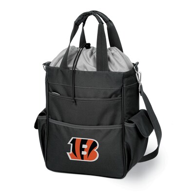 Picnic Time® NFL Licensed Activo Cincinnati Bengals Digital Print Polyester Cooler Tote, Black