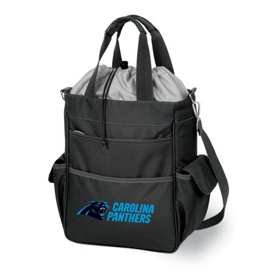 Picnic Time® NFL Licensed Activo Carolina Panthers Digital Print Polyester Cooler Tote, Black