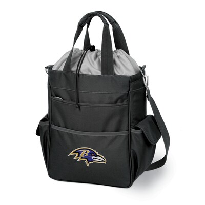 Picnic Time® NFL Licensed Activo Baltimore Ravens Digital Print Polyester Cooler Tote, Black