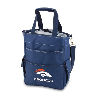 Picnic Time® NFL Licensed Activo Denver Broncos Digital Print Polyester Cooler Tote, Navy