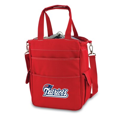 Picnic Time® NFL Licensed Activo New England Patriots Digital Print Polyester Cooler Tote, Red