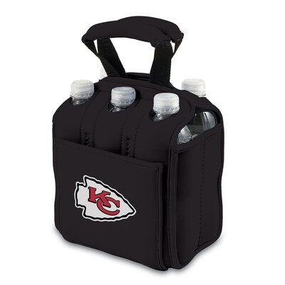Picnic Time® NFL Licensed Six Pack Kansas City Chiefs Digital Print Neoprene Cooler Tote, Black