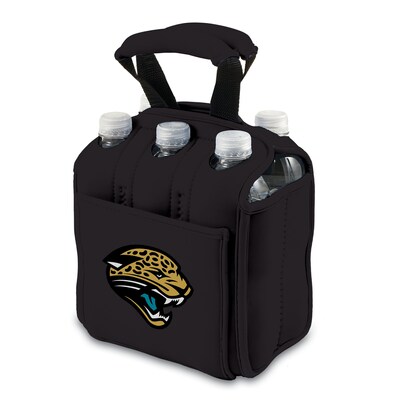 Picnic Time® NFL Licensed Six Pack Jacksonville Jaguars Digital Print Neoprene Cooler Tote, Black