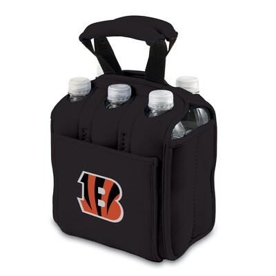 Picnic Time® NFL Licensed Six Pack Cincinnati Bengals Digital Print Neoprene Cooler Tote, Black