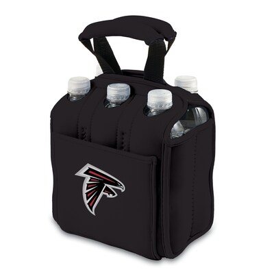 Picnic Time® NFL Licensed Six Pack Atlanta Falcons Digital Print Neoprene Cooler Tote, Black
