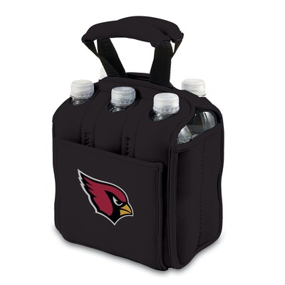 Picnic Time® NFL Licensed Six Pack Arizona Cardinals Digital Print Neoprene Cooler Tote, Black