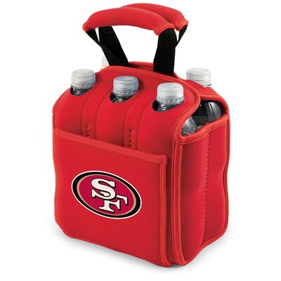 Picnic Time® NFL Licensed Six Pack San Francisco 49Ers Digital Print Neoprene Cooler Tote, Red