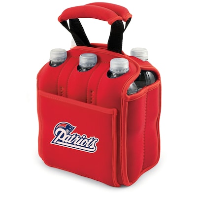 Picnic Time® NFL Licensed Six Pack New England Patriots Digital Print Neoprene Cooler Tote, Red