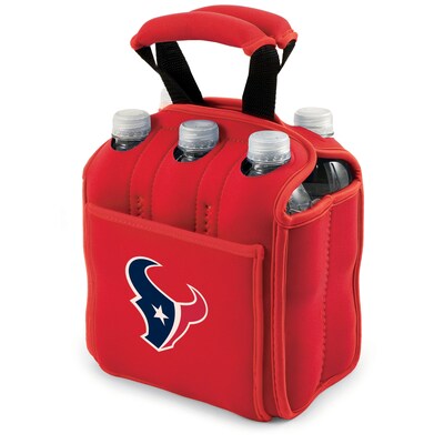 Picnic Time® NFL Licensed Six Pack Houston Texans Digital Print Neoprene Cooler Tote, Red