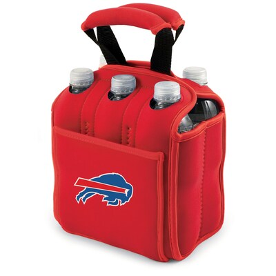 Picnic Time® NFL Licensed Six Pack Buffalo Bills Digital Print Neoprene Cooler Tote, Red