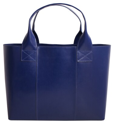 Paperthinks™ Classic Collection 10" x 15" x 5" Shopping Bag, Navy Blue