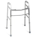 Medline® Two-Button Folding Walker Without Wheels, 32 - 39, Each