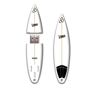 EP Memory® Channel Island Surfdrive CISURF W 8G USB 2.0 Flash Drive, White