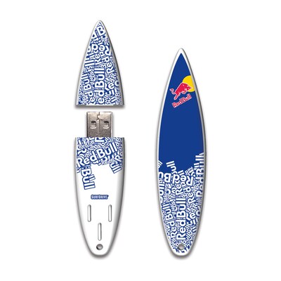 Action Sport Red Bull Surf Blue Text 16GB USB 2.0 Flash Drive (RB-SURFBT/16GB)